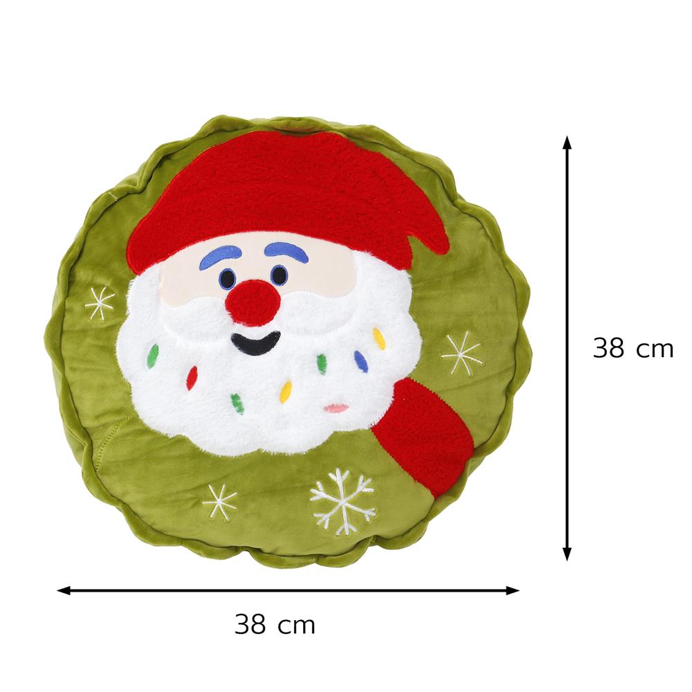 หมอนอิง SNAZZ X-MAS SANTA 14.5X14.5 นิ้ว สีเขียว