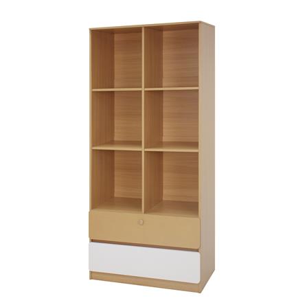 ชั้นวางของผสม 6 ช่อง 2 ลิ้นชัก FURDINI AOMI 80 ซม. สี NATURAL OAK/ขาว_0