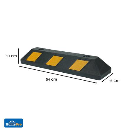 ยางกั้นล้อรถยนต์+พุ๊ก RIGHT 10x54x15 ซม. สีเหลือง/ดำ_4