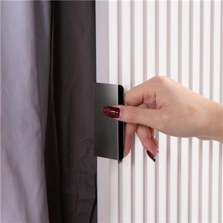 ตู้เสื้อผ้า 2 บานเปิด SB BUILT IN PLUS 59063231 100 ซม. สีเทา_2