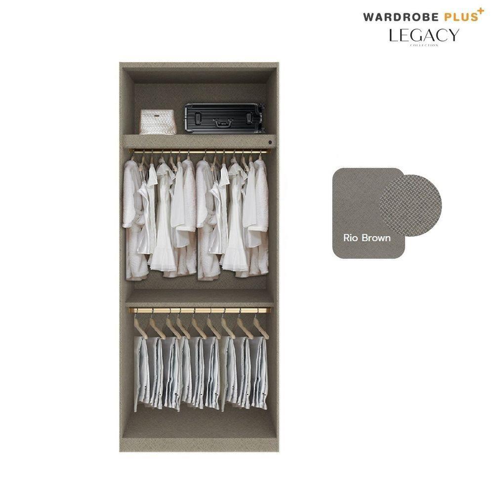 ตู้เสื้อผ้า 2 บานเปิด SB BUILT IN WARDROBE PLUS 59063232 100 ซม. สีเทา