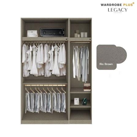 ตู้เสื้อผ้า 3 บานเปิด SB BUILT IN WARDROBE PLUS 59062854 150 ซม. สีขาว_1