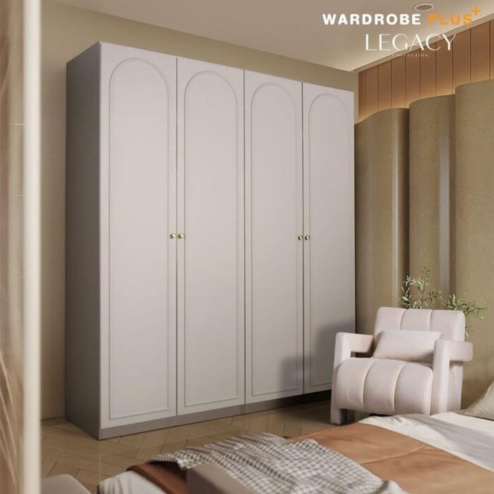 ตู้เสื้อผ้า 4 บานเปิด SB BUILT IN WARDROBE PLUS 59062814 200 ซม. สีครีม