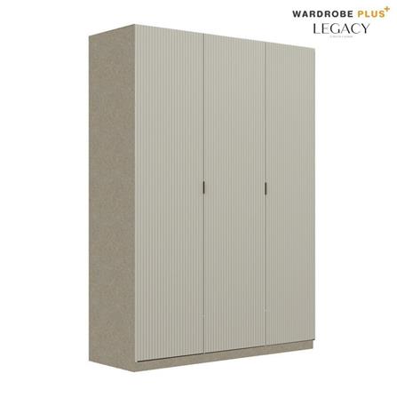 ตู้เสื้อผ้า 3 บานเปิด SB BUILT IN WARDROBE PLUS 59063233 150 ซม. สีเทา_1