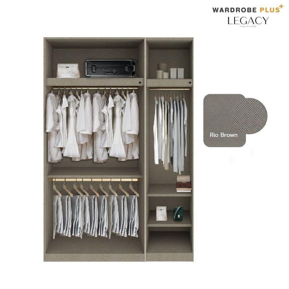 ตู้เสื้อผ้า 3 บานเปิด SB BUILT IN WARDROBE PLUS 59062862 150 ซม. สีเทา