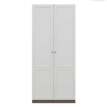 ตู้เสื้อผ้า 2 บานเปิด SB BUILT IN WARDROBE PLUS 59062852 100 ซม. สีขาว_0