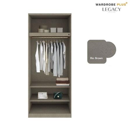 ตู้เสื้อผ้า 2 บานเปิด SB BUILT IN WARDROBE PLUS 59062852 100 ซม. สีขาว_1