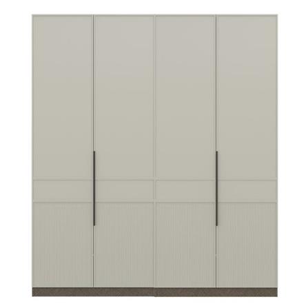 ตู้เสื้อผ้า 4 บานเปิด SB BUILT IN WARDROBE PLUS 59062863 200 ซม. สีเทา_0