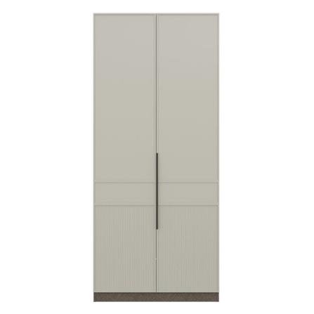 ตู้เสื้อผ้า 2 บานเปิด SB BUILT IN WARDROBE PLUS 59062860 100 ซม. สีเทา_0