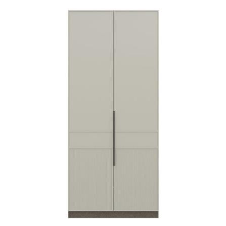 ตู้เสื้อผ้า 2 บานเปิด SB BUILT IN WARDROBE PLUS 59062861 100 ซม. สีเทา_0