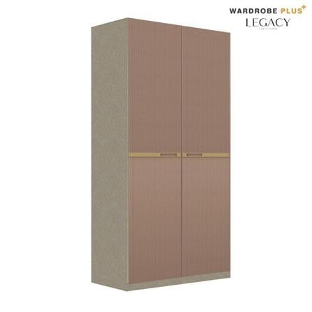 ตู้เสื้อผ้า 2 บานเปิด SB BUILT IN WARDROBE PLUS 59062808 100 ซม. สีวอลนัท_1