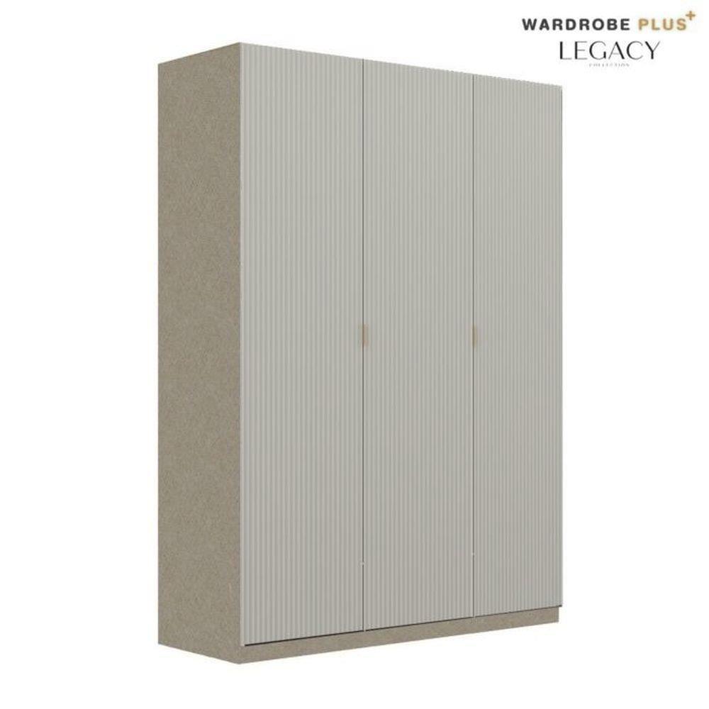 ตู้เสื้อผ้า 3 บานเปิด SB BUILT IN PLUS WARDROBE 59062801 150 ซม. สีเทา