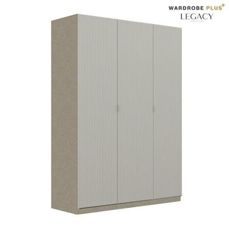 ตู้เสื้อผ้า 3 บานเปิด SB BUILT IN PLUS WARDROBE 59062801 150 ซม. สีเทา_1