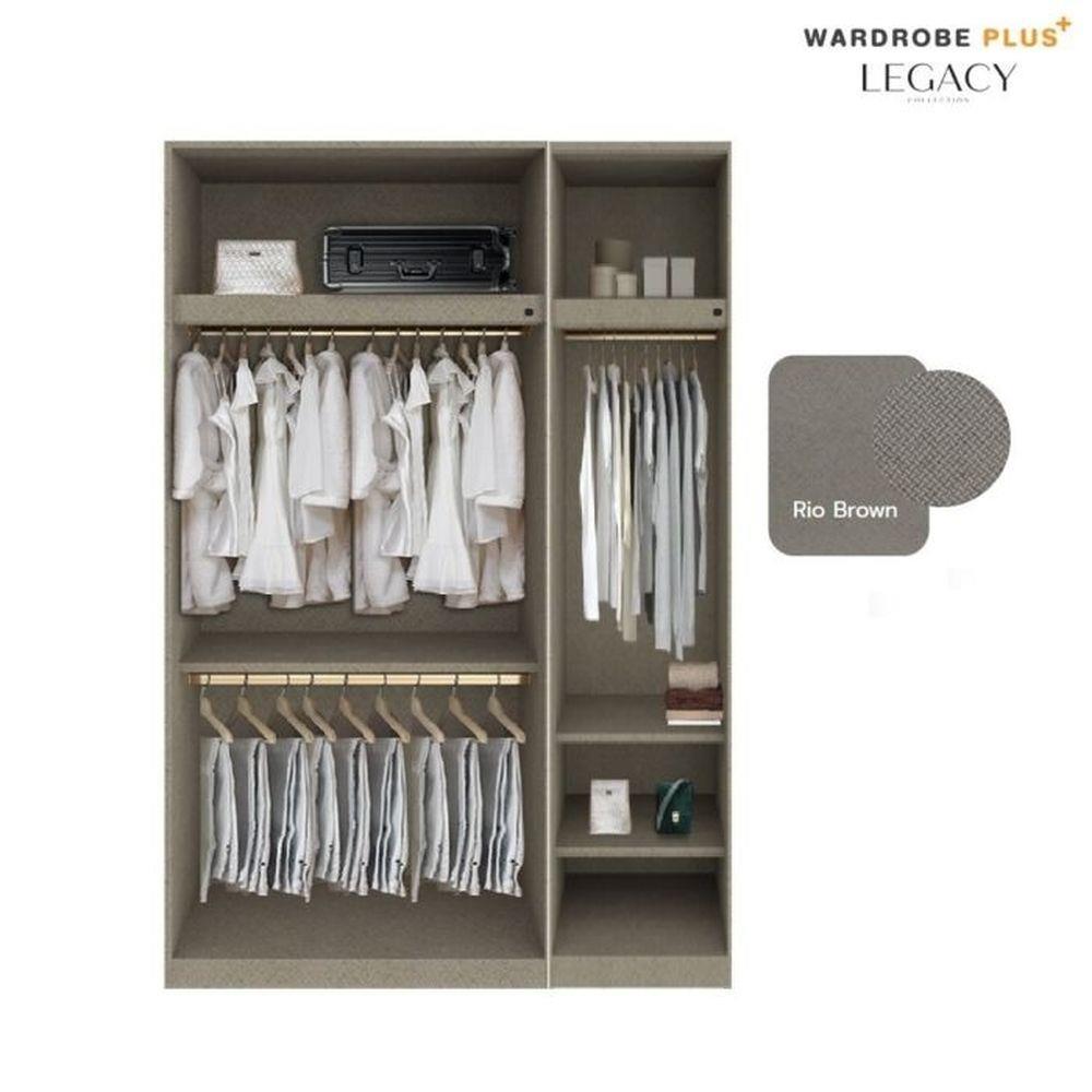 ตู้เสื้อผ้า 3 บานเปิด SB BUILT IN WARDROBE PLUS 59062809 150 ซม. สีวอลนัท