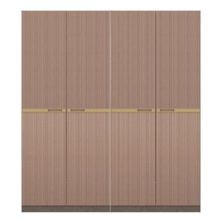 ตู้เสื้อผ้า 4 บานเปิด SB BUILT IN WARDROBE PLUS 59062810 200 ซม. สีวอลนัท_0