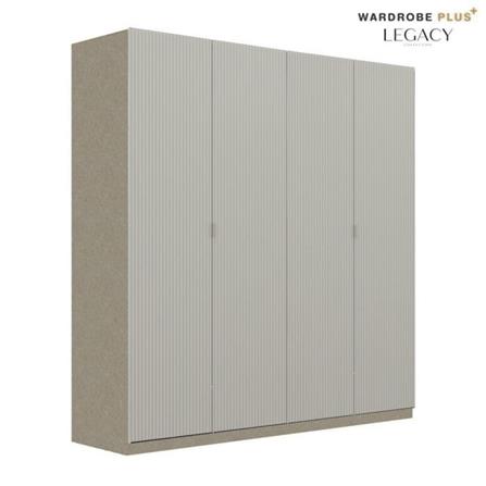 ตู้เสื้อผ้า 4 บานเปิด SB BUILT IN WARDROBE PLUS 59062802 200 ซม. สีเทา_1