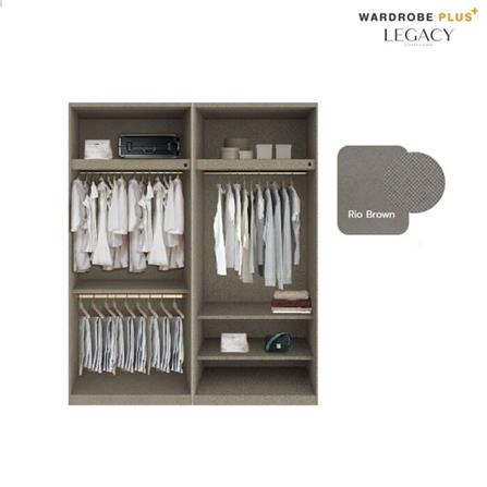 ตู้เสื้อผ้า 4 บานเปิด SB BUILT IN WARDROBE PLUS 59062802 200 ซม. สีเทา_2