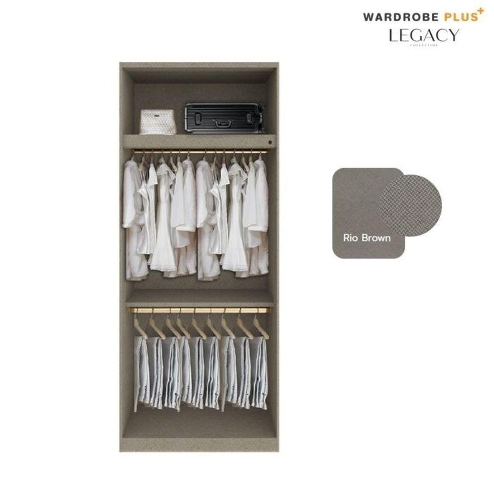 ตู้เสื้อผ้า 2 บานเปิด SB BUILT IN WARDROBE PLUS 59062800 100 ซม. สีเทา