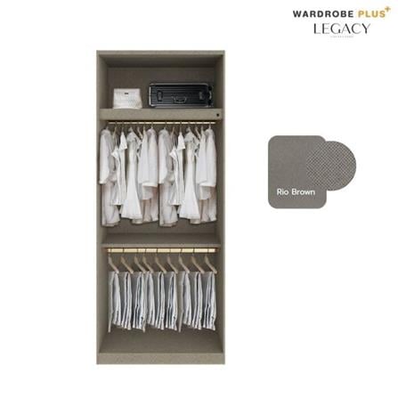 ตู้เสื้อผ้า 2 บานเปิด SB BUILT IN WARDROBE PLUS 59062800 100 ซม. สีเทา_3