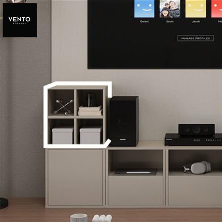 ตู้เตี้ยบานโล่ง SB FURNITURE VENTO 19240066 40 ซม. สีครีม_2