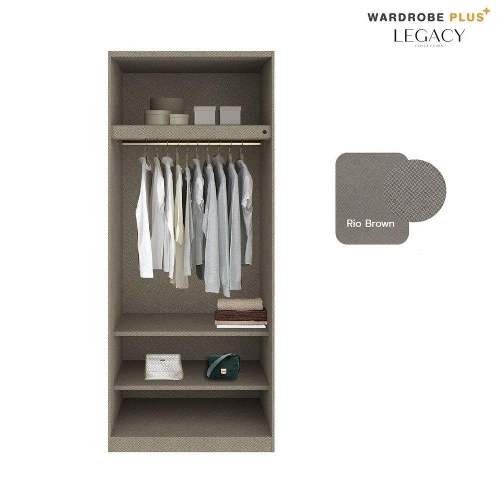 ตู้เสื้อผ้า 2 บานเปิด SB BUILT IN WARDROBE PLUS 59062807 100 ซม. สีวอลนัท