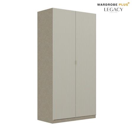 ตู้เสื้อผ้า 2 บานเปิด SB BUILT IN WARDROBE PLUS 59062799 100 ซม. สีเทา_1