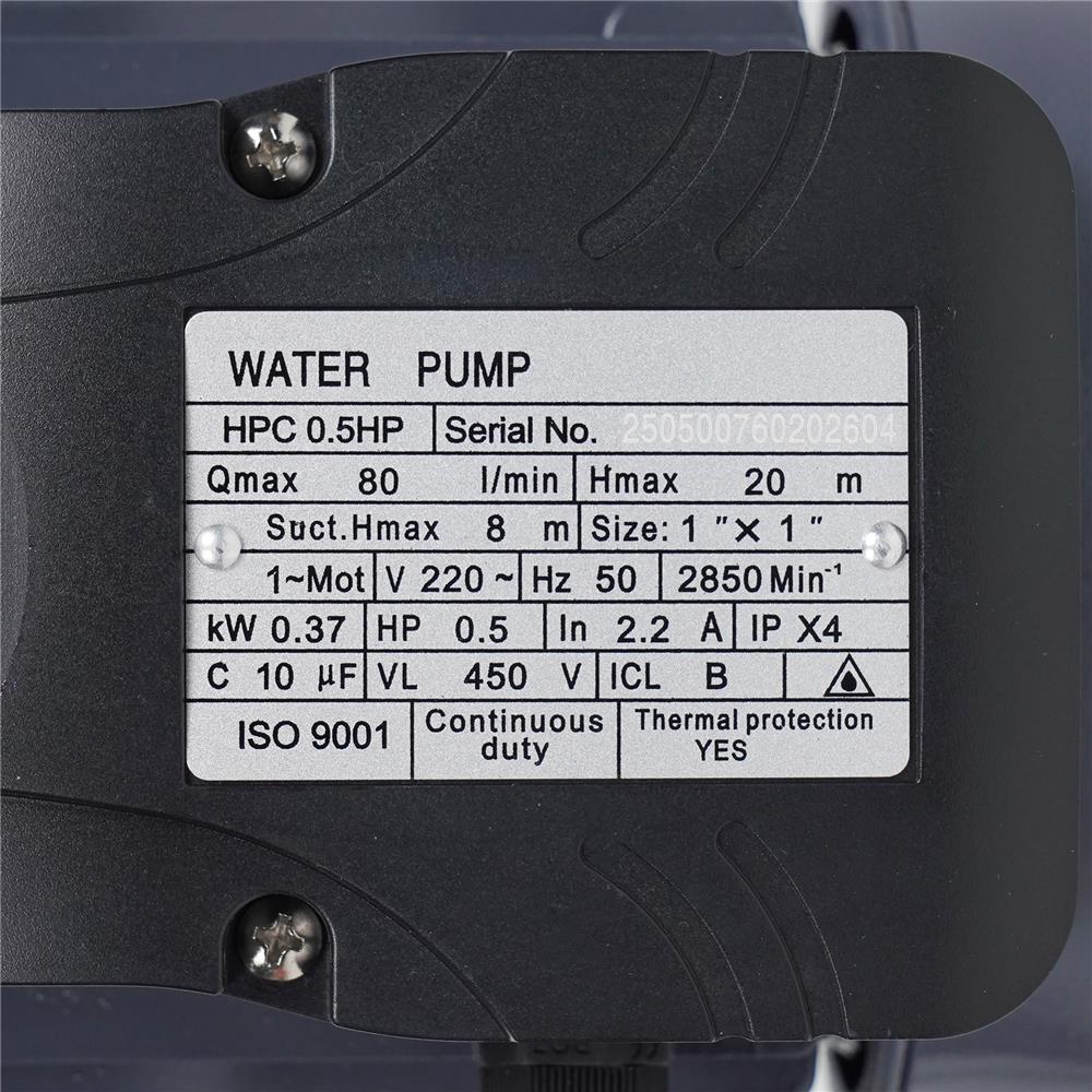 ปั๊มหอยโข่ง DEXZON HPC 0.5 แรงม้า