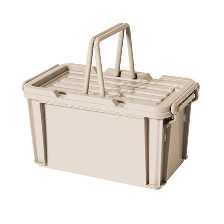 กล่องหูหิ้ว STACKO CARGO 7 ลิตร 19.5x33.7x18.5 ซม. สีเบจ_2