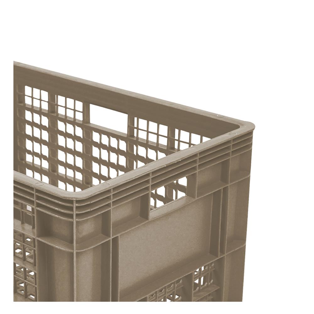 ลังพลาสติกโปร่ง STACKO AG112 HAKO 38.5x58x31 ซม. สีเบจ