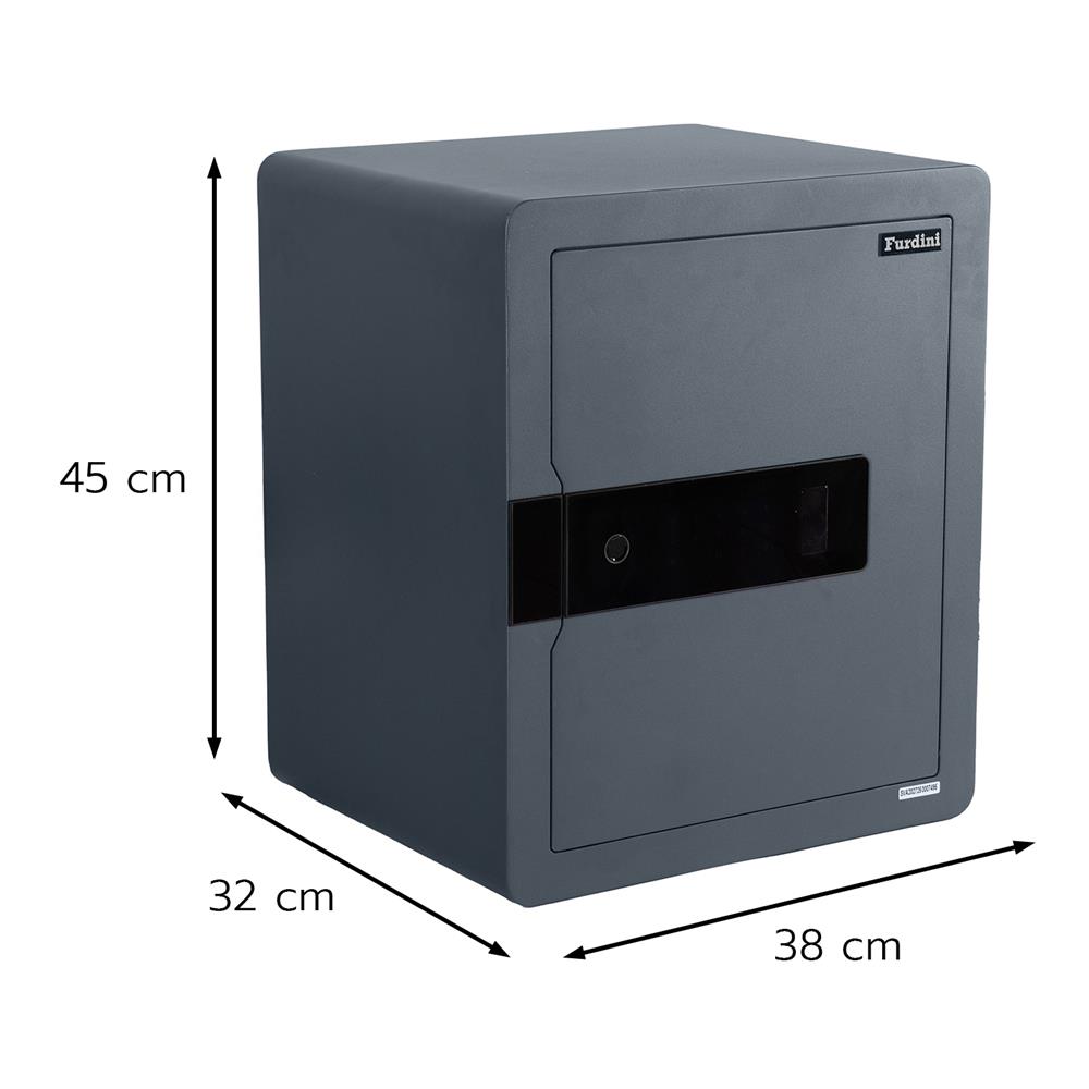 ตู้นิรภัย FINGERPRINT FURDINI BS4301E 38 ซม. สีกราไฟท์