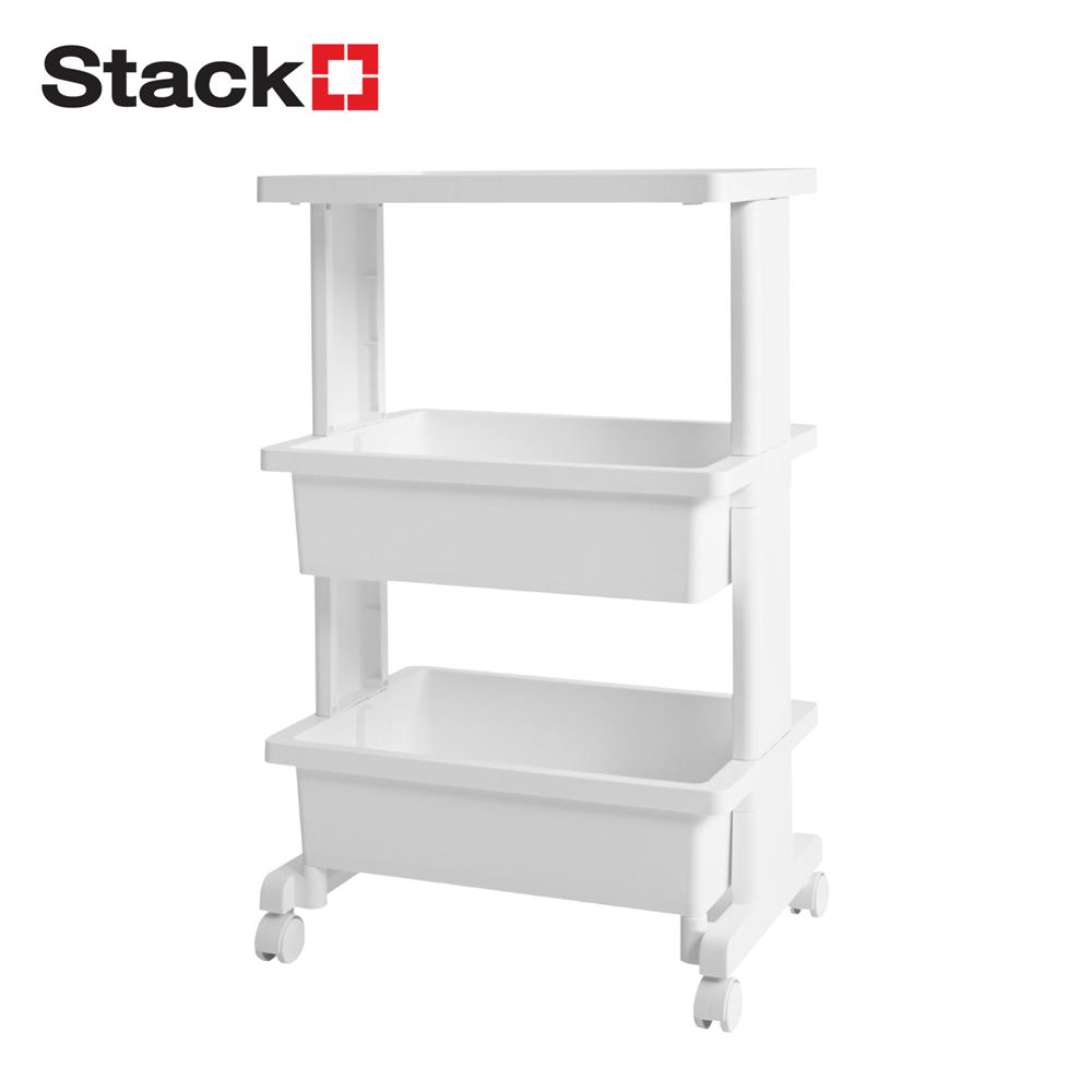ชั้นวางของ 3 ชั้น STACKO HANA SIZE M 45x35x71.5 ซม. สีขาว