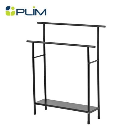 ราวพาดผ้า 2 เส้น PLIM RIGA 72.5x19.6x88.3 ซม. สีดำ_0