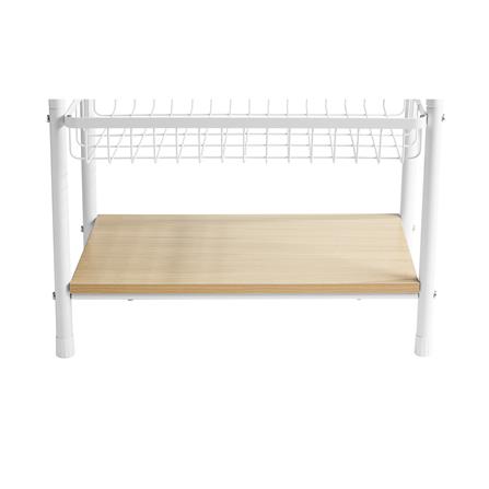 ราวพาดผ้า 3 เส้น พร้อมชั้นวางของ 2 ชั้น PLIM LINZ 61 ซม. สีขาว_2