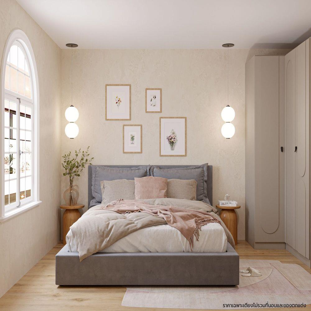 เตียง 6 ฟุต SB FURNITURE SNOOZE 19240955 สีเทา