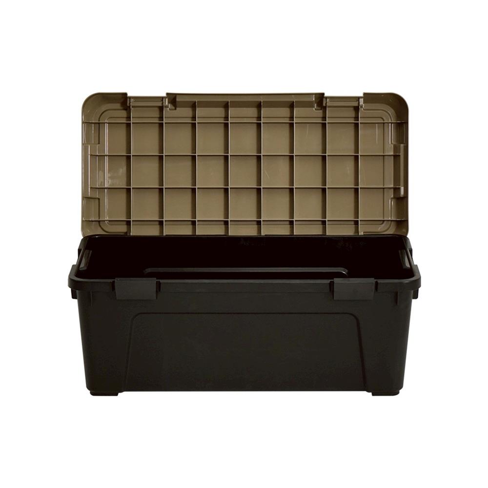 กล่องจัดเก็บท้ายรถ 54 ลิตร STACKO CARGO สีดำ/น้ำตาล