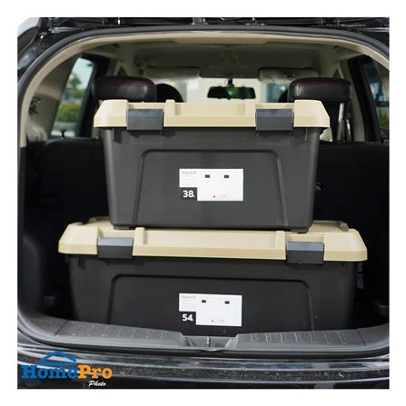 กล่องจัดเก็บท้ายรถ 54 ลิตร STACKO CARGO สีดำ/น้ำตาล_4