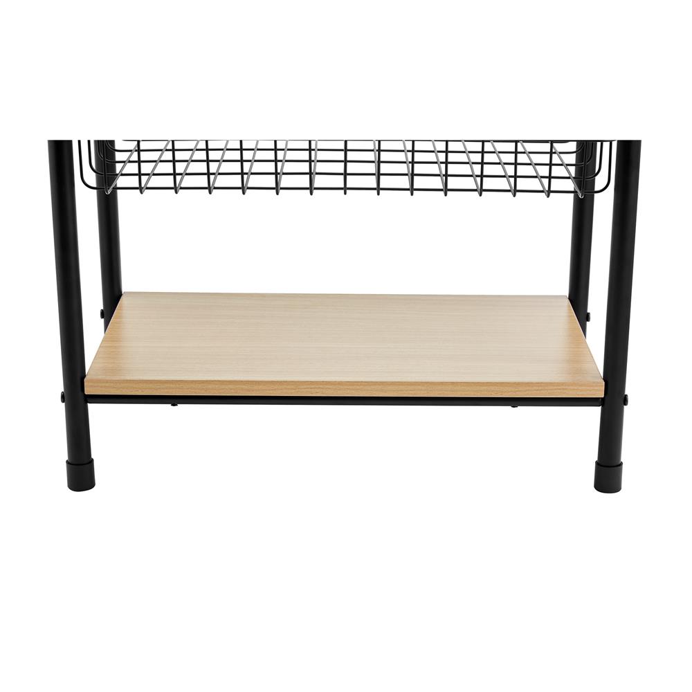 ราวพาดผ้า 3 เส้น พร้อมชั้นวางของ 2 ชั้น PLIM LINZ 61 ซม. สีดำ