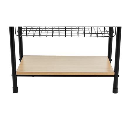 ราวพาดผ้า 3 เส้น พร้อมชั้นวางของ 2 ชั้น PLIM LINZ 61 ซม. สีดำ_2