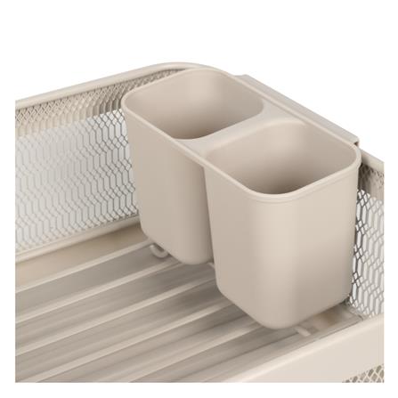 ชั้นคว่ำจานเหล็กตาข่าย 1 ชั้นพร้อมถาดรองน้ำ KECH LEGACY สีเบจ_2