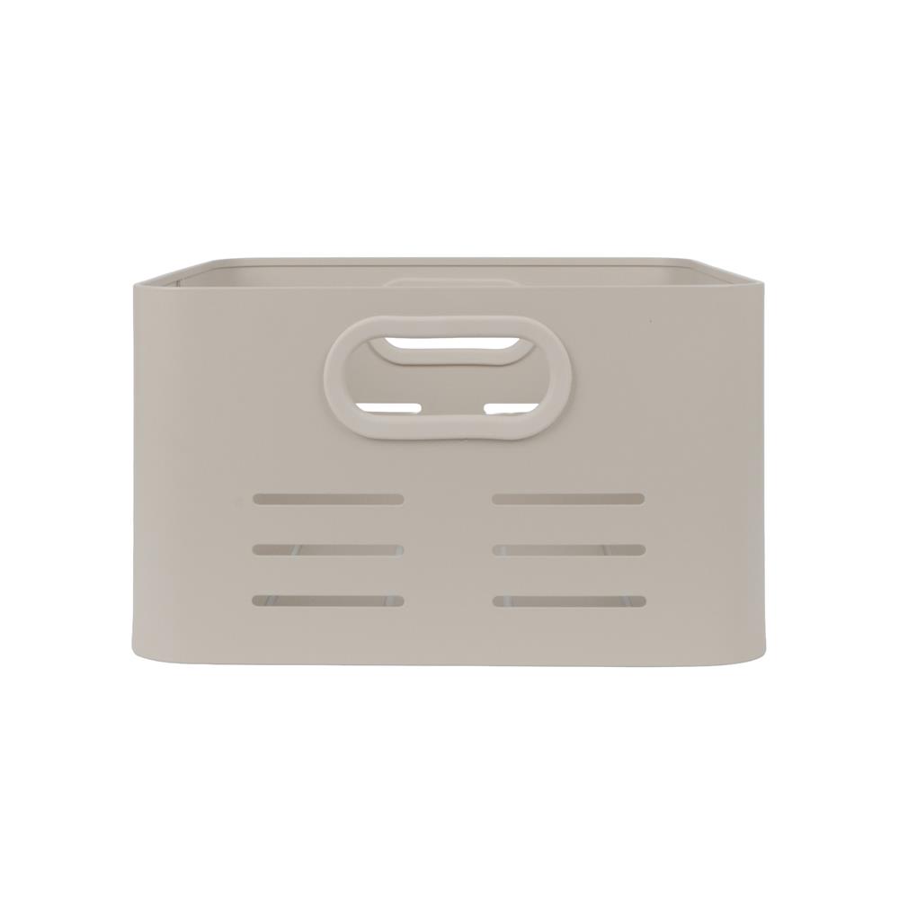 ตะกร้าอะลูมิเนียมสี่เหลี่ยมจัตุรัส KECH LEGACY SIZE L สีเบจ