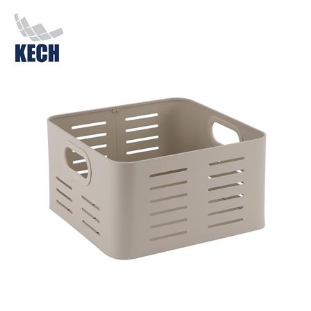 ตะกร้าอะลูมิเนียมสี่เหลี่ยมจัตุรัส KECH LEGACY SIZE L สีเบจ_0