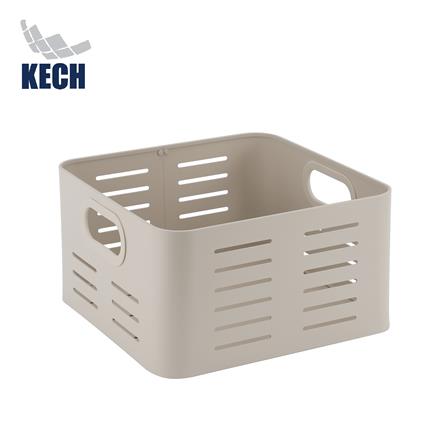 ตะกร้าอะลูมิเนียมสี่เหลี่ยมจัตุรัส KECH LEGACY SIZE L สีเบจ_0