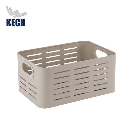 ตะกร้าอะลูมิเนียมสี่เหลี่ยมผืนผ้า KECH LEGACY SIZE M สีเบจ_0
