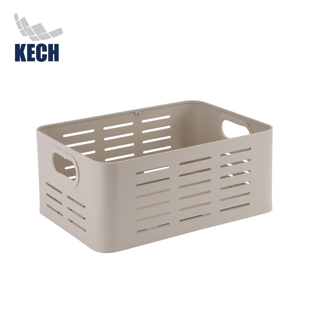 ตะกร้าอะลูมิเนียมสี่เหลี่ยมผืนผ้า KECH LEGACY SIZE L สีเบจ