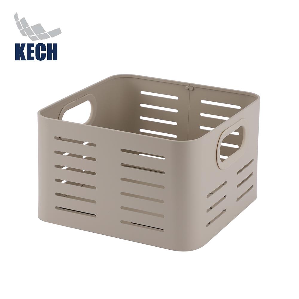 ตะกร้าอะลูมิเนียมสี่เหลี่ยมจัตุรัส KECH LEGACY SIZE M สีเบจ