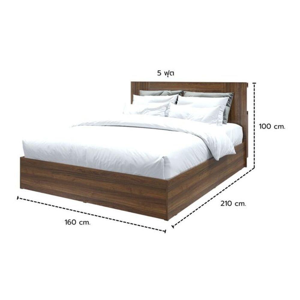 เตียง 5 ฟุต KONCEPT KUMAMOTO 19237090 สีวอลนัท