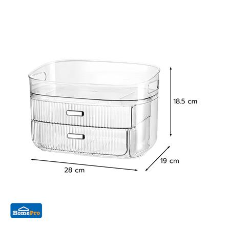 กล่องลิ้นชักจัดเก็บเครื่องสำอาง STACKO BREIS 28x19x18.5 ซม. สีใส_7
