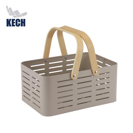 ตะกร้าอะลูมิเนียม มีหูหิ้ว KECH LEGACY SIZE L สีเบจ_0