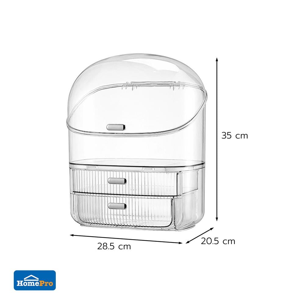 กล่องลิ้นชักจัดเก็บเครื่องสำอาง STACKO BREIS 28.5x20.5x35 ซม. สีใส