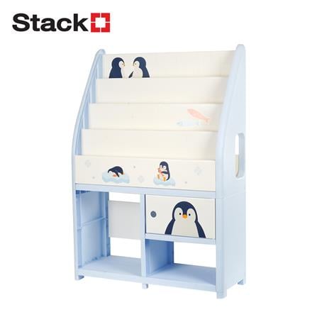 ชั้นวางหนังสือ STACKO LITTLE-P 65x26x93 ซม. สีฟ้า/ขาว_0